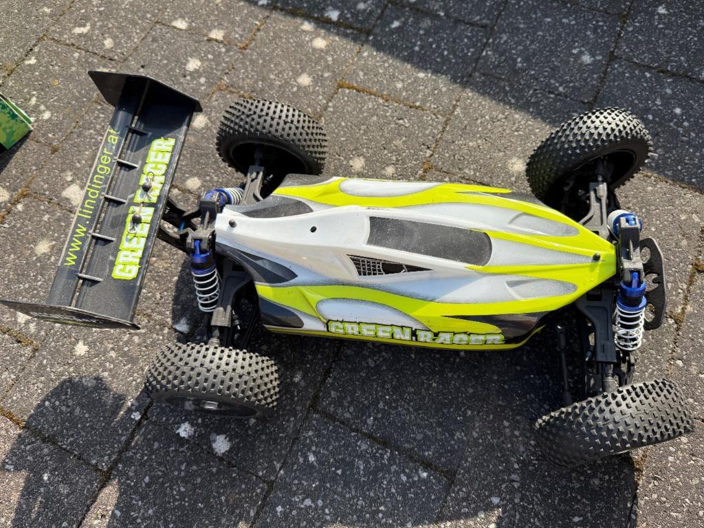 PLANET-HOBBY GREEN RACER XL 1/8 EP 4WD RTR, Hobby en Vrije tijd, Modelbouw | Radiografisch | Auto's, Gebruikt, Auto offroad, Elektro