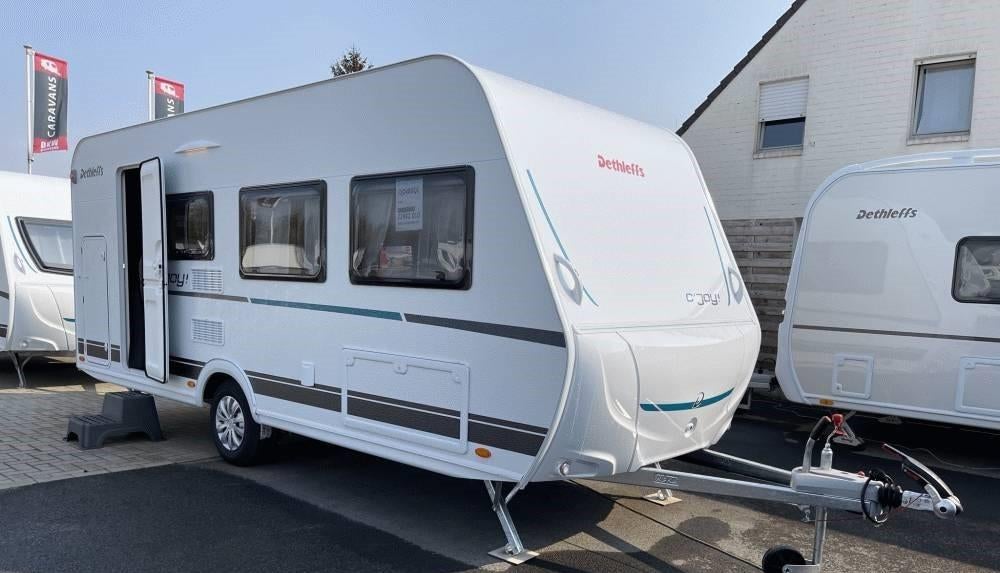 Caravan Te huur met Airco en Mover, Caravans en Kamperen, Caravans, Particulier, tot en met 5, Dethleffs, 2 aparte bedden, Airco