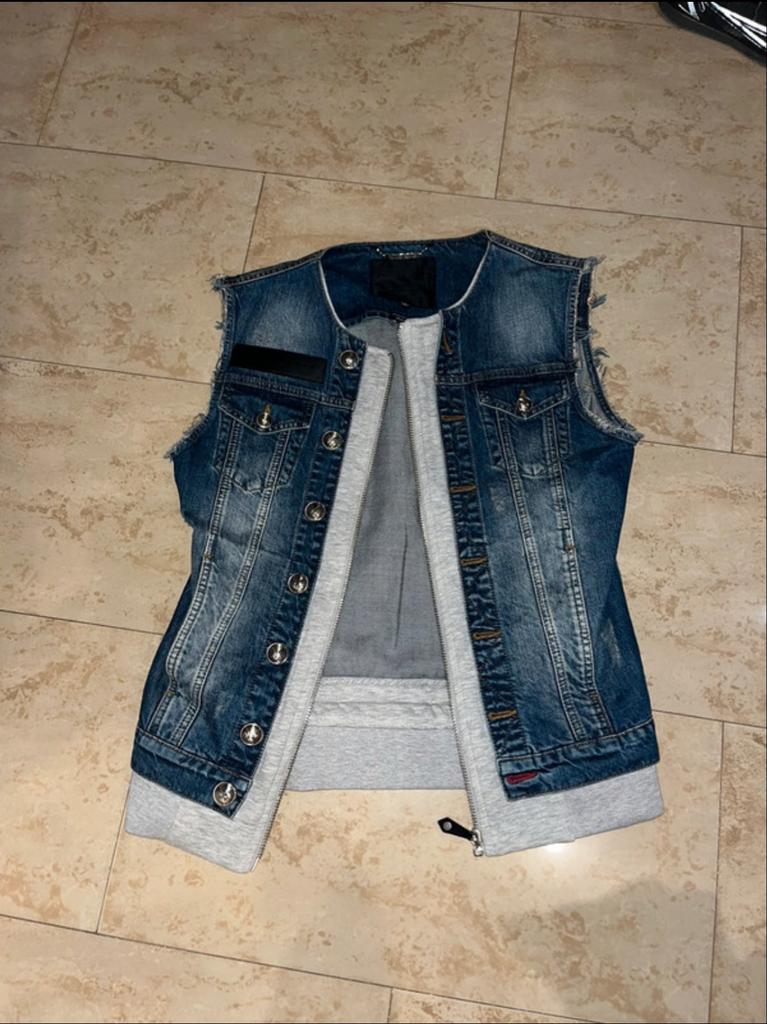 Philipp Plein - Indian Chief Jeans Vest - Medium - Nieuw, Ophalen of Verzenden, Blauw