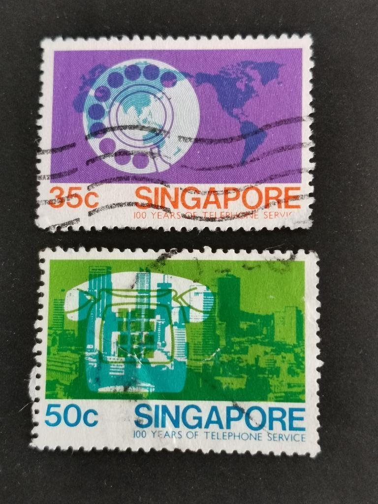 Singapour 1979 - 100 ans de téléphone - carte, Enlèvement ou Envoi, Affranchi, Asie du Sud Est