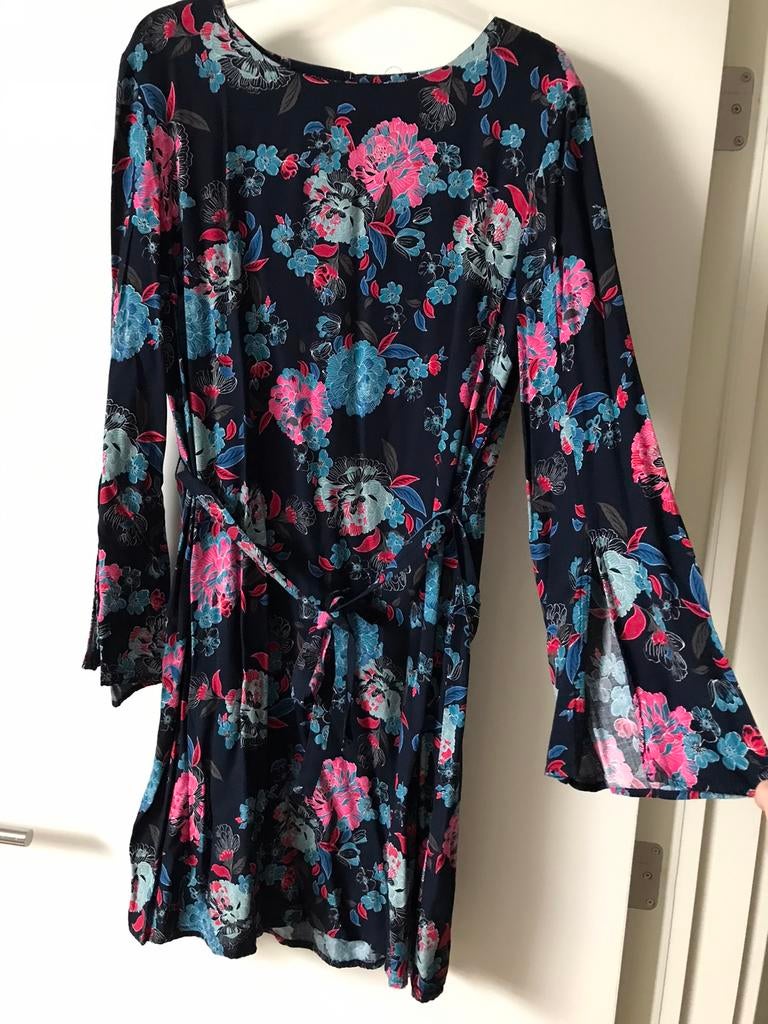 Robe Promod bleu / rosé à motifs, taille 42, Promod, Comme neuf, Bleu