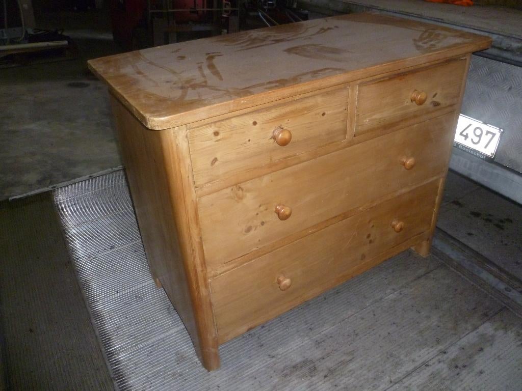 OUDE DUITSE GRENEN COMMODE, Antiek en Kunst, Ophalen
