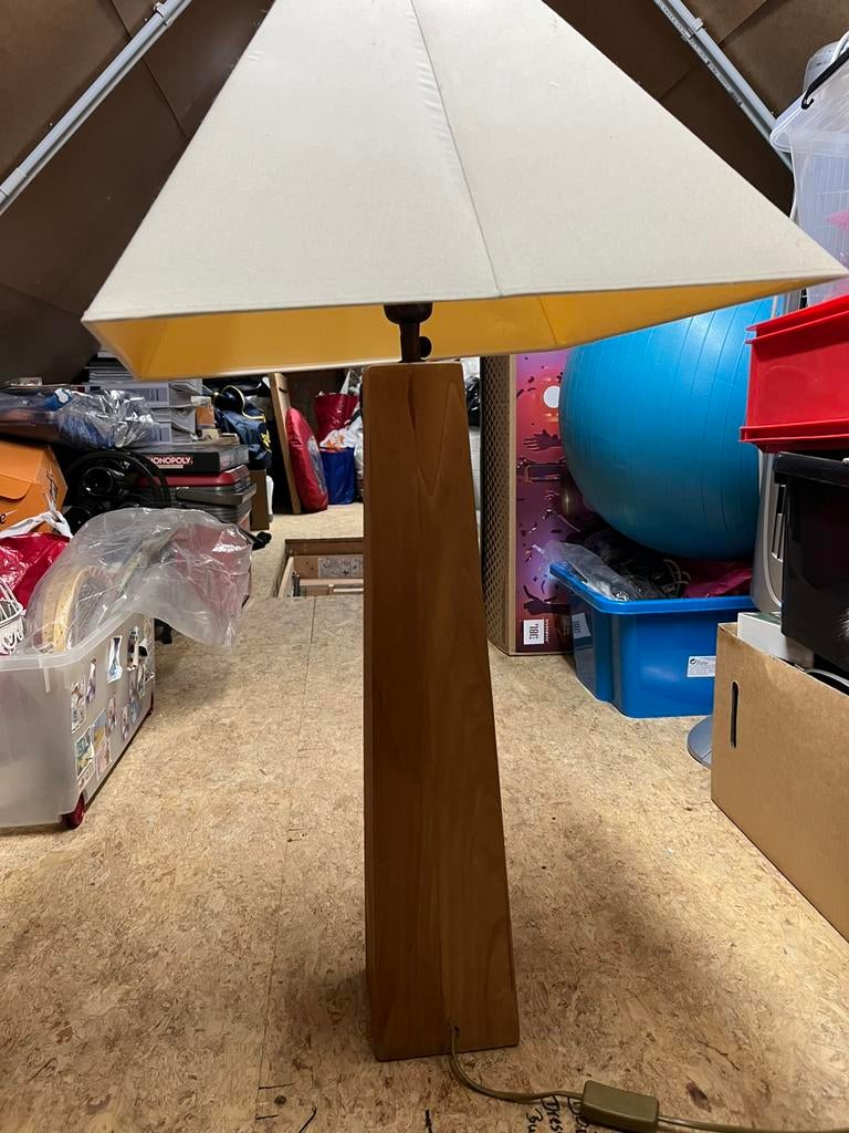 Landelijke massieve teak Lampadaire, Ophalen, Minder dan 100 cm, Hout, Landelijk