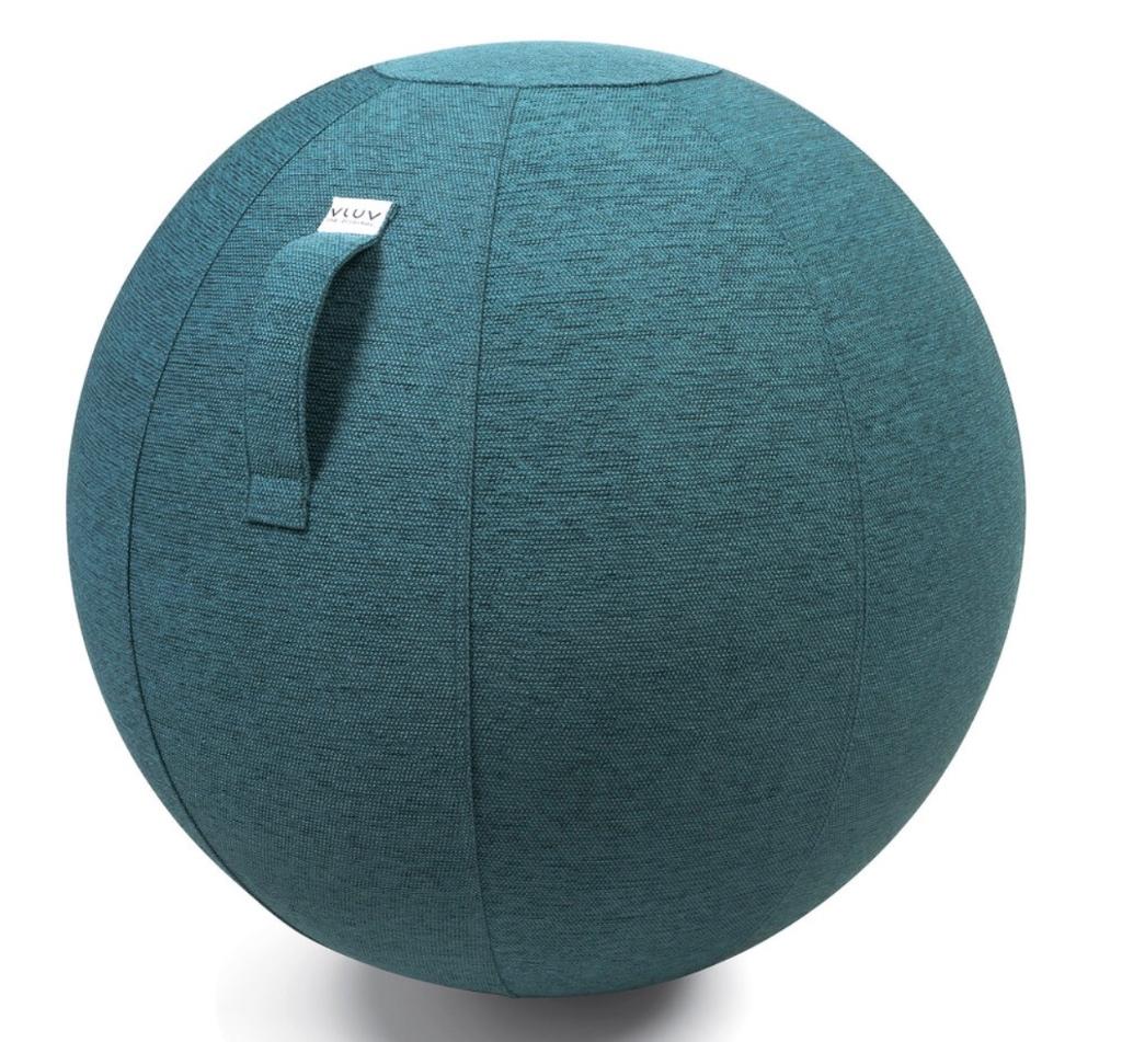 Zitbal Vluv in petrolkleur, Maison & Meubles, Chaises de bureau, Enlèvement, Comme neuf, Bleu, Chaise boule