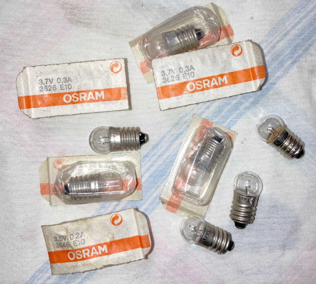 lot de 10 ampoules OSRAM 3.5v/200mA culot E10, Enlèvement ou Envoi, Neuf