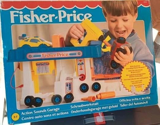 Fisher price 2084 garage en car wash, Ophalen of Verzenden, Gebruikt, Speelset
