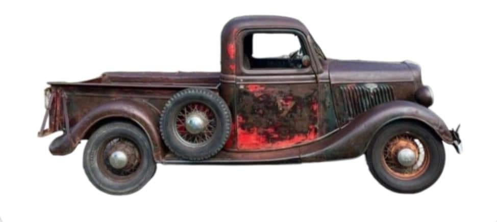 1936 Ford pickup V8 flathead patina ratlook oldtimer, foto 5