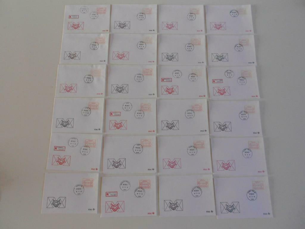 postzegels belgie FDC 1981, volledige reeks, 24 stuks, Envoi
