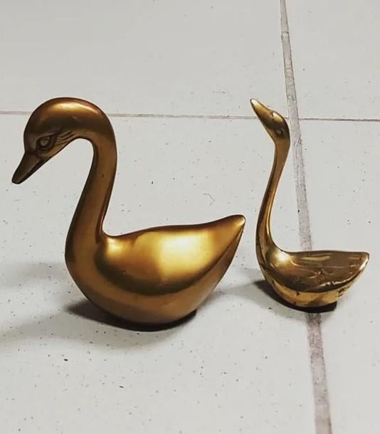 Messing vogels, waadvogels, eend, zwaluw, gans..., Antiek en Kunst, Antiek | Brons en Koper, Ophalen of Verzenden