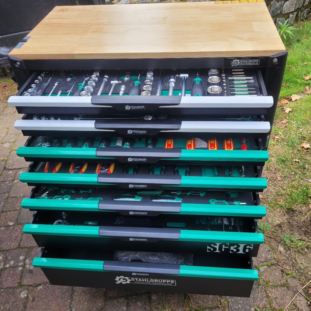 gereedschapswagen SG36, Doe-het-zelf en Bouw, Gereedschapskisten, Ophalen, Gevuld, Nieuw