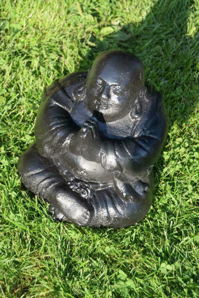 Happy bouddha en pierre patinée 21 cm, Enlèvement ou Envoi, Neuf