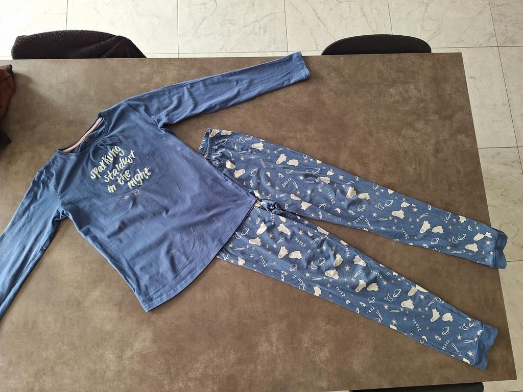 Pyjama hema 158/164 glow in the dark print, Kinderen en Baby's, Kinderkleding | Maat 158, Nacht- of Onderkleding, Gebruikt, Meisje