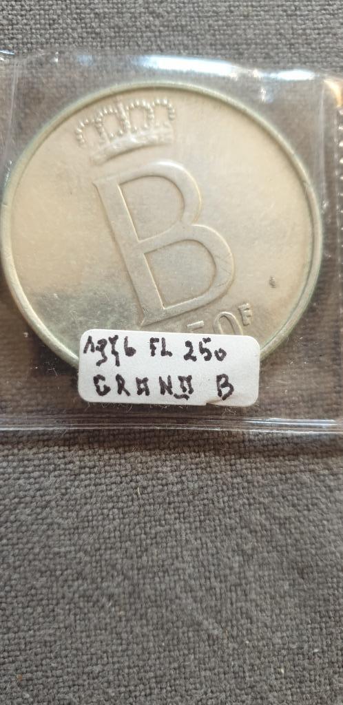 250 francs - Baudouin Ier - NL 1976 grand B, Ophalen of Verzenden, Zilver, Geboorte of Huwelijk