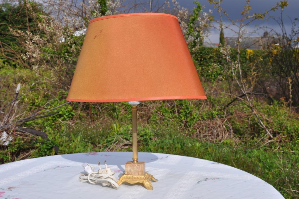 lampe a poser laiton et marbre, Ophalen of Verzenden