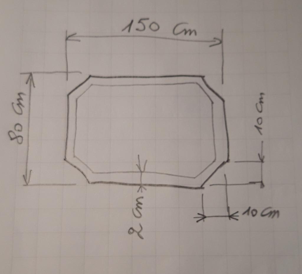 Facet spiegel, gebronsd 80x150 cm ., Huis en Inrichting, Woonaccessoires | Spiegels, Ophalen, 100 tot 150 cm, Zo goed als nieuw