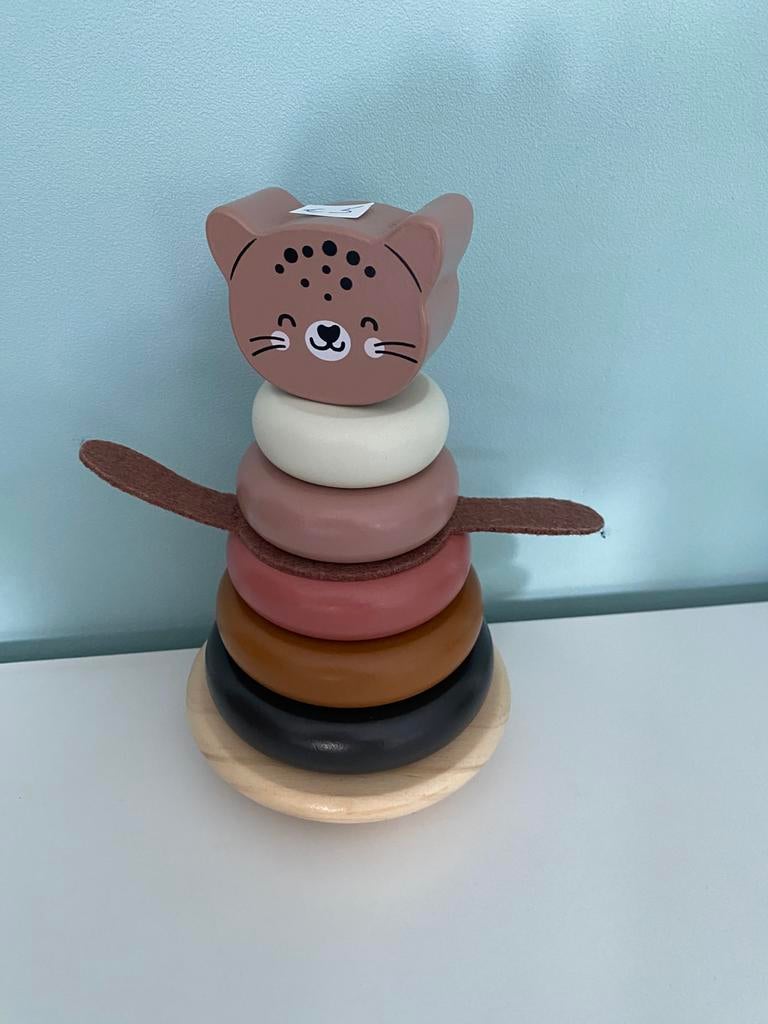 Houten stapeltoren poes, Enlèvement ou Envoi, Comme neuf, Autres types