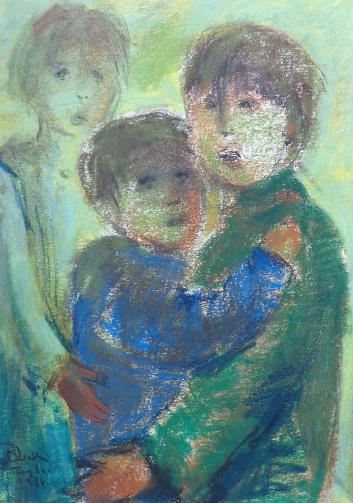 TONY-LUC BLICKX / FAMILIE / ORIGINEEL WERK / 39x30cm / SIG, Ophalen of Verzenden