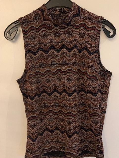 Stretch topje met glitter: M, Ophalen of Verzenden, Zo goed als nieuw, Maat 38/40 (M), Zonder mouw