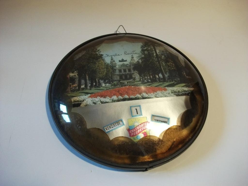 Vintage eeuwigdurende kalender - Monte Carlo - muurkalender, Verzamelen, Ophalen, Huis en Inrichting