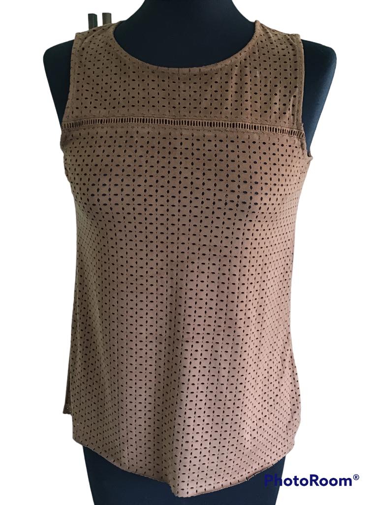 prachtig daimlook topje mt 36, Enlèvement ou Envoi, Taille 36 (S), Brun, Stradivarius