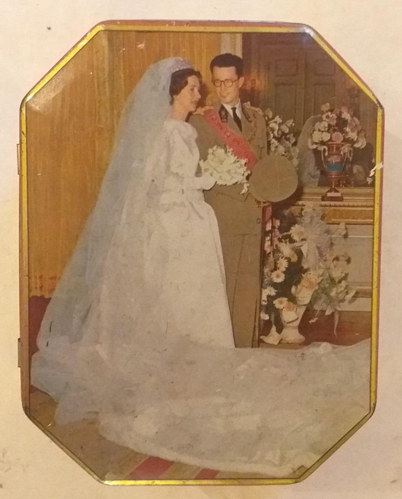 Ancienne boîte en tôle - mariage de Boudewijn & Fabiola, Collections, Enlèvement ou Envoi
