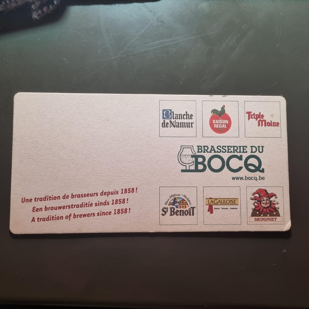 Sous Bock Brasserie du Bocq (modèle 3), Ophalen of Verzenden, Gebruikt, Viltje(s), Overige merken