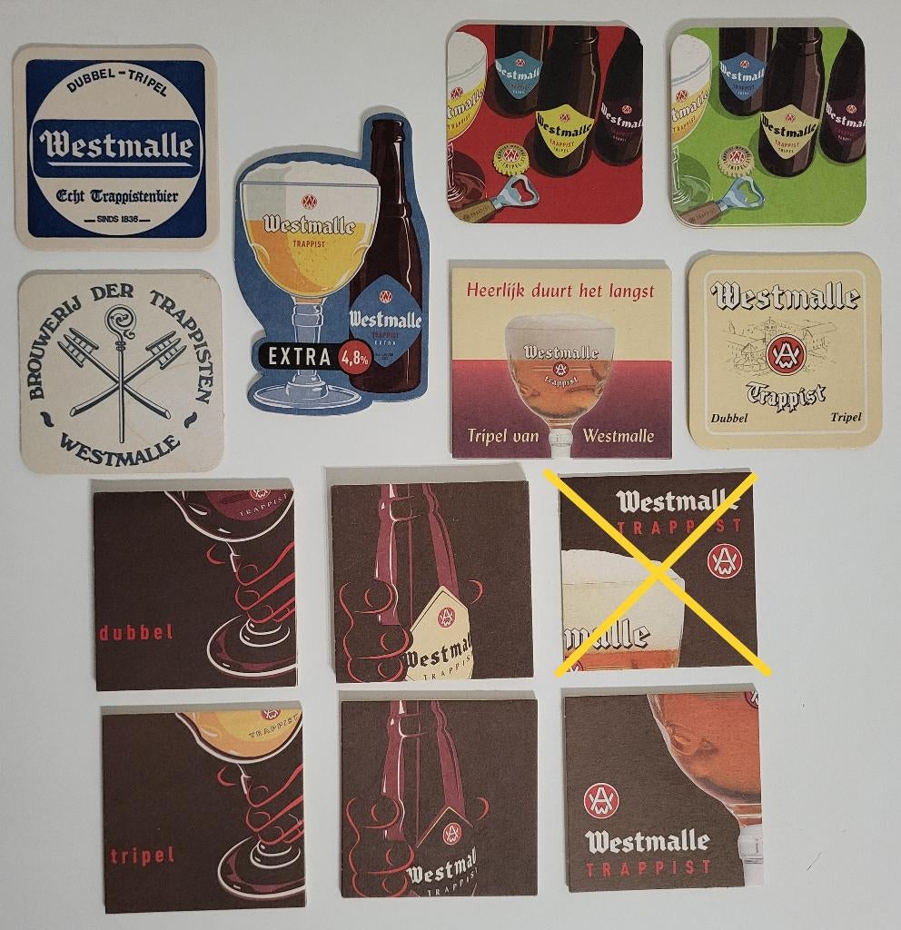 bierviltjes trappist chimay la trappe rochefort westmalle, Verzamelen, Biermerken, Ophalen of Verzenden, Zo goed als nieuw, Viltje(s)