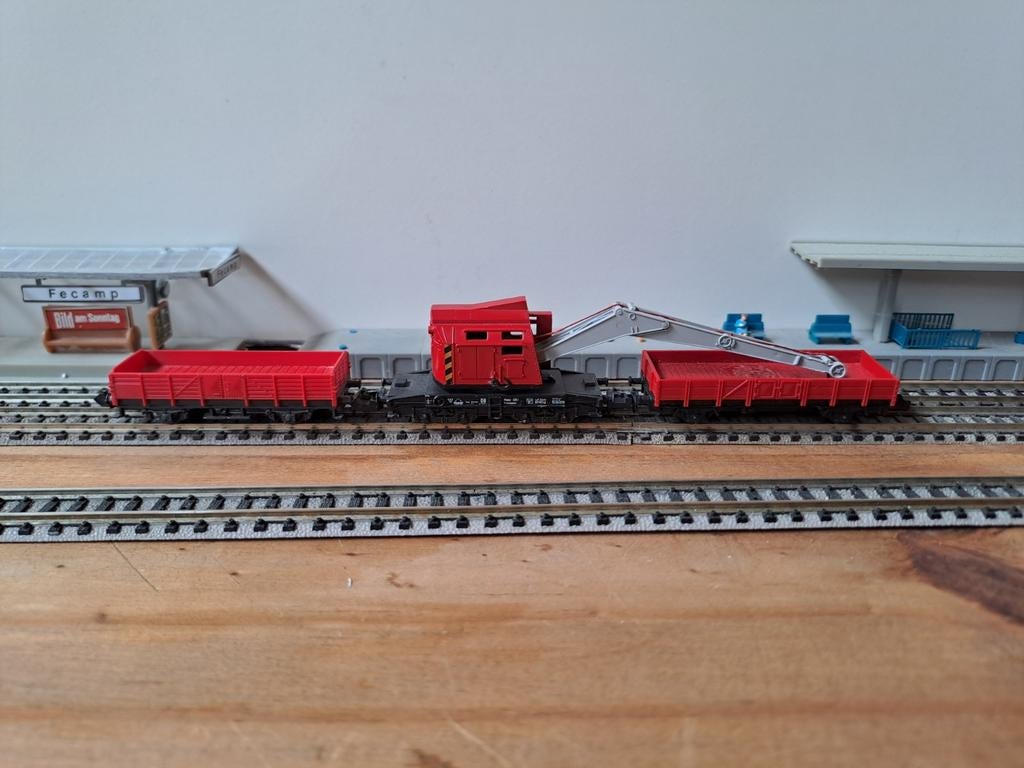 Minitrix n schaal 3 delige werftrein, Hobby en Vrije tijd, Ophalen of Verzenden, Zo goed als nieuw, Fleischmann