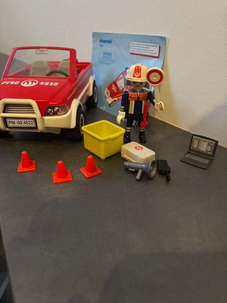 Playmobil brandweer interventiewagen, Ophalen of Verzenden, Zo goed als nieuw