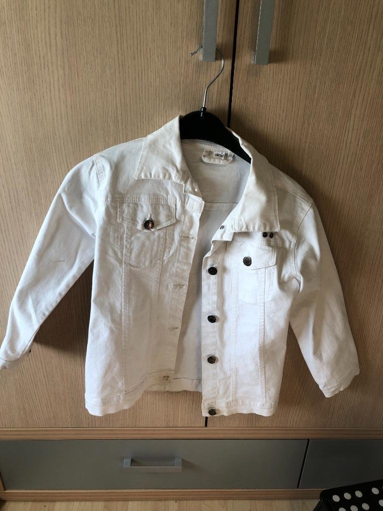 Witte jeansjas, ANDERE, Enlèvement ou Envoi, Comme neuf, Taille 34 (XS) ou plus petite