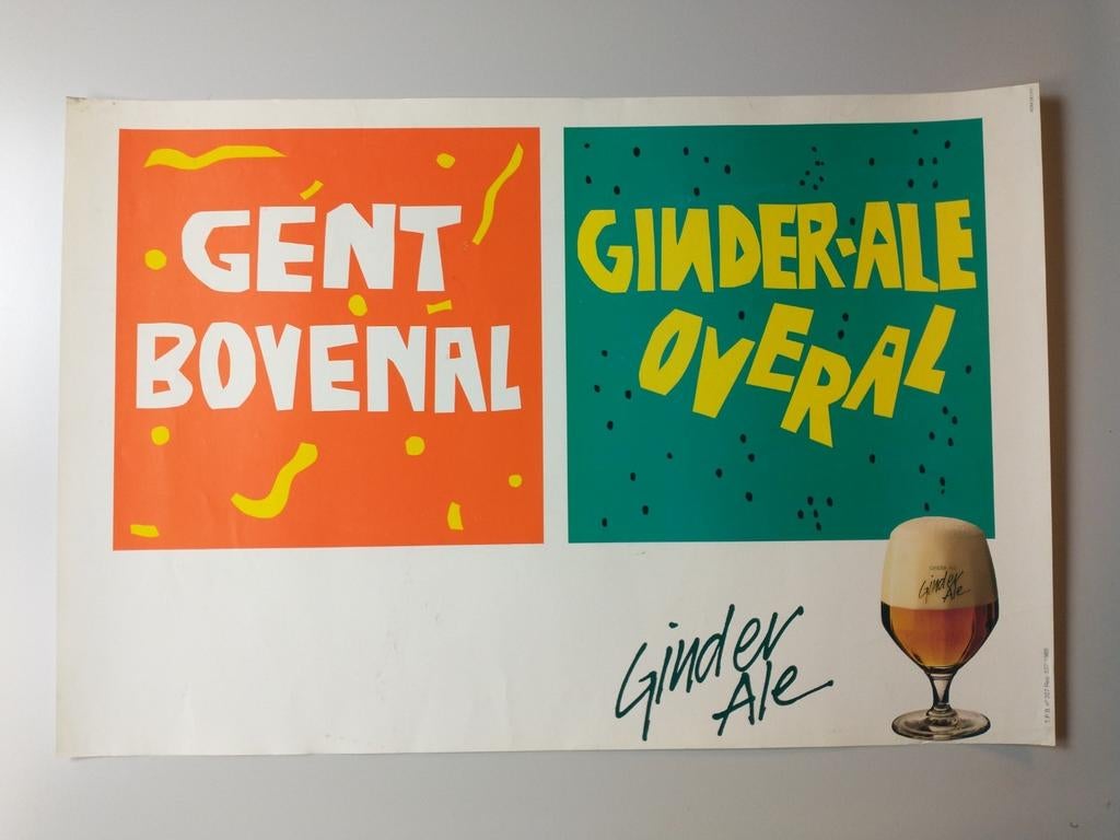 Ginder-Ale overal 1989 reclame, Ginder-Ale, Enlèvement ou Envoi, Gent, Utilisé