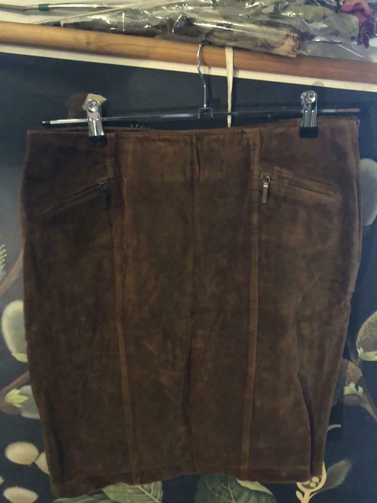 Bruine velours rok vintage, Kleding | Dames, Rokken, Bruin, Maat 42/44 (L), Ophalen of Verzenden, Zo goed als nieuw
