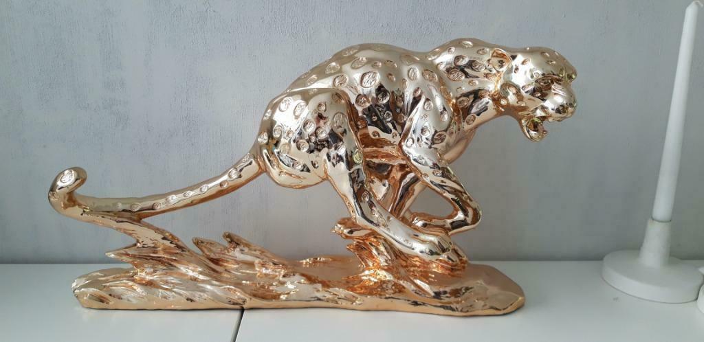Vintage gouden jachtluipaard groot formaat, Ophalen of Verzenden