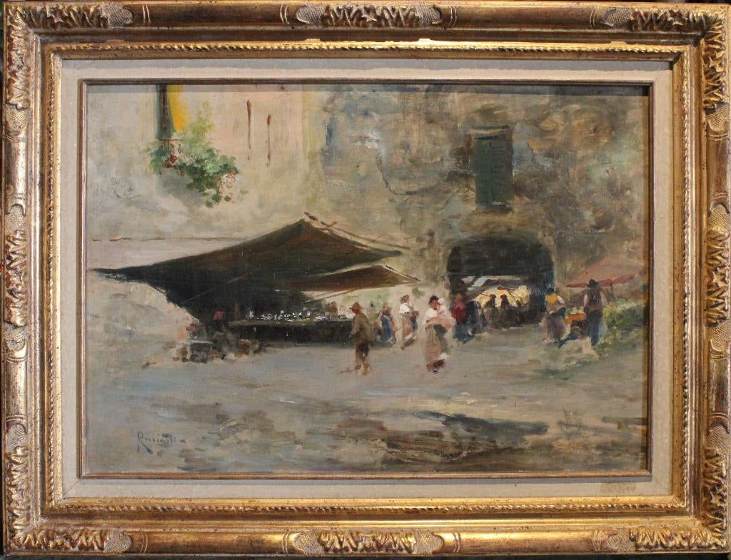 RICCIARDI Oscar Naples 1864-1935 Impressionistische schilder, Antiek en Kunst, Kunst | Schilderijen | Modern, Ophalen of Verzenden