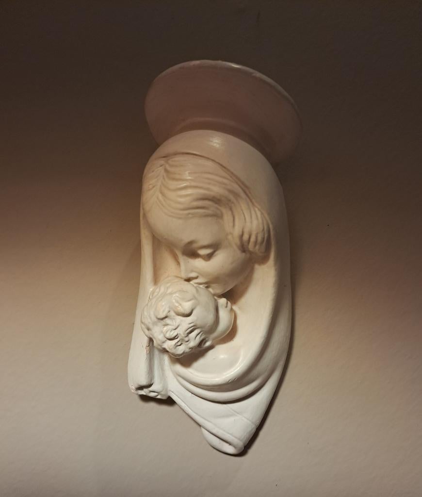 Devotie wandbeeld,Maria met kind, Ophalen of Verzenden