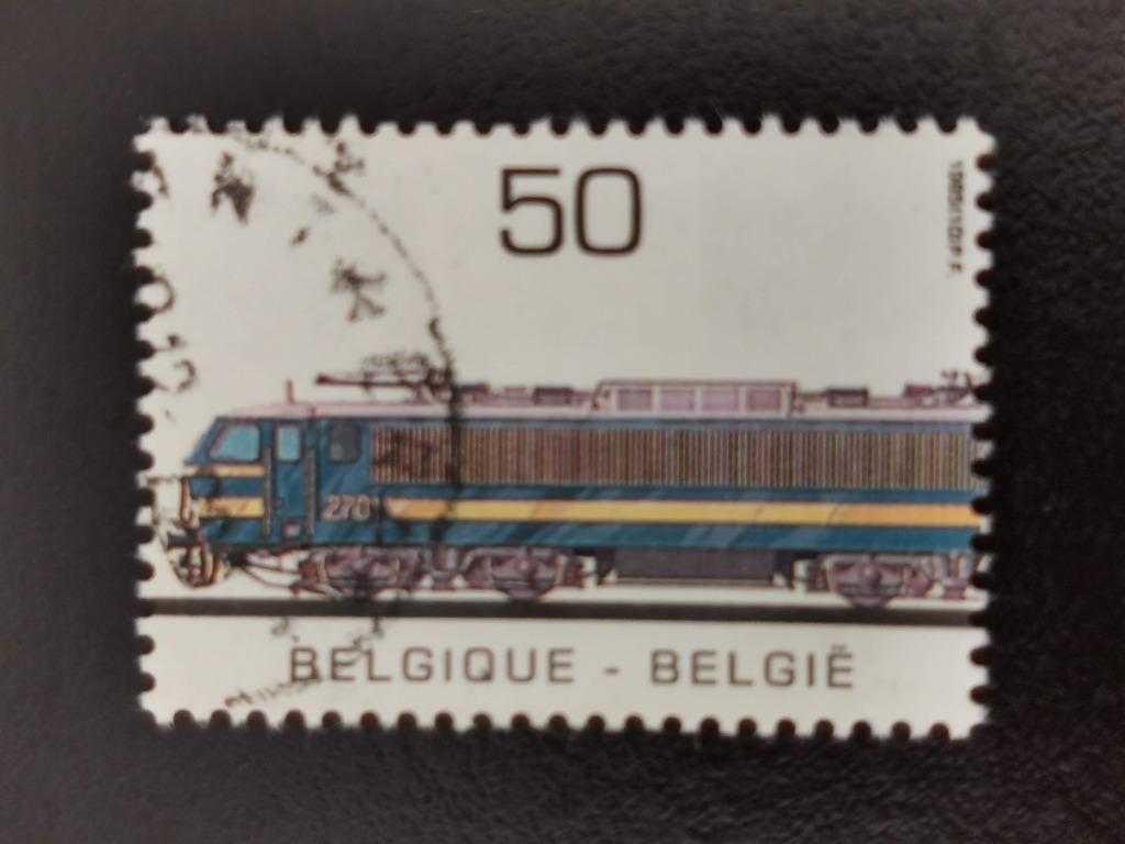 Belgie 1985 - spoorwegen, openbaar vervoer, UIT BLOK 61, Ophalen of Verzenden, Gestempeld, Treinen