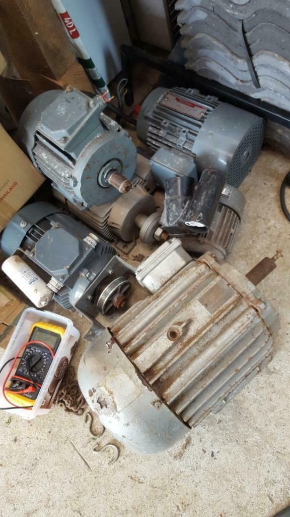 elektrische motoren motor drijfkracht 380 v en lichtnet, Doe-het-zelf en Bouw, Ophalen, Gebruikt