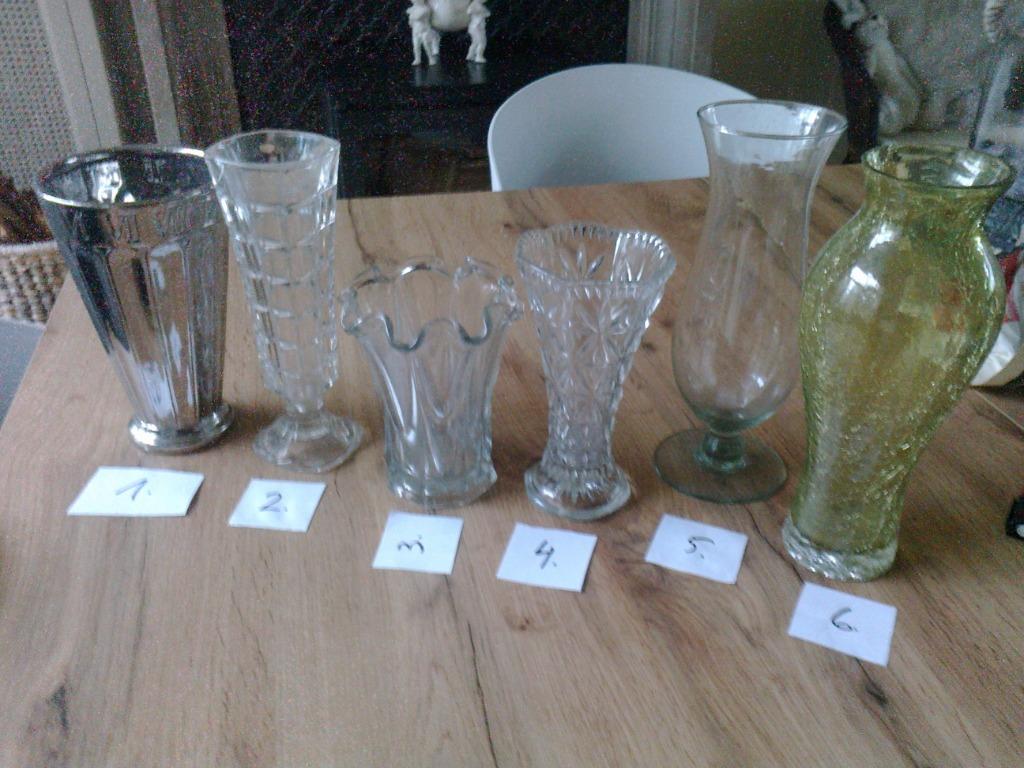 Vazen (diverse), Ophalen of Verzenden, Zo goed als nieuw, Glas