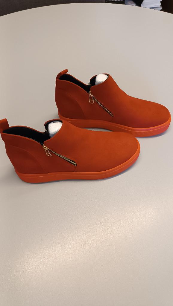Neuves-Bottines rouges avec tirettes latérales pointure 40, Enlèvement ou Envoi, Neuf, Boots et Botinnes