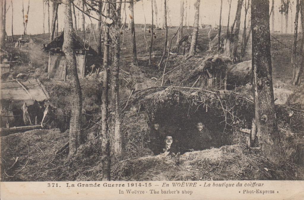 1915 - FRANKRIJK - Woëvre - La Boutique du Coiffeur, Verzenden, Voor 1920, Gelopen, Frankrijk