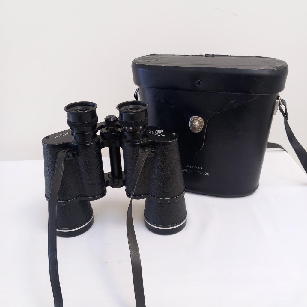Pentax Asahi 12 x 50 mm verrekijker, Prisme de toit (à droite), Enlèvement ou Envoi, Utilisé, 12 à 20x