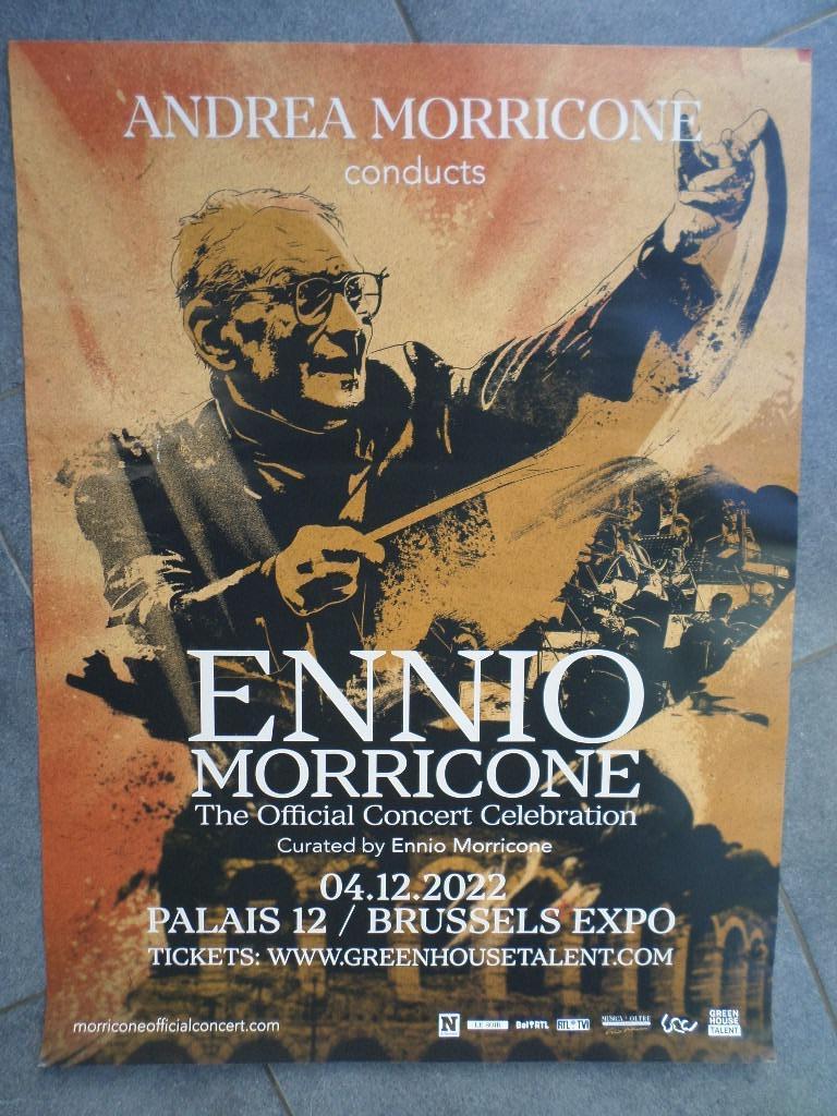 Ennio Morricone - affiche 80x60 cm - 2022, Enlèvement ou Envoi, Rectangulaire vertical, A1 jusqu'à A3, Musique