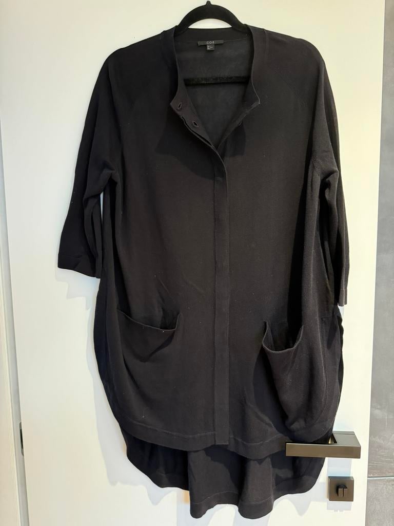 COS zwart lang vest S, Ophalen, COS, Zwart, Zo goed als nieuw