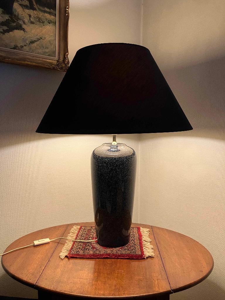 Lampe de salon à poser avec abat-jour, Enlèvement, Utilisé, Noir, Rond