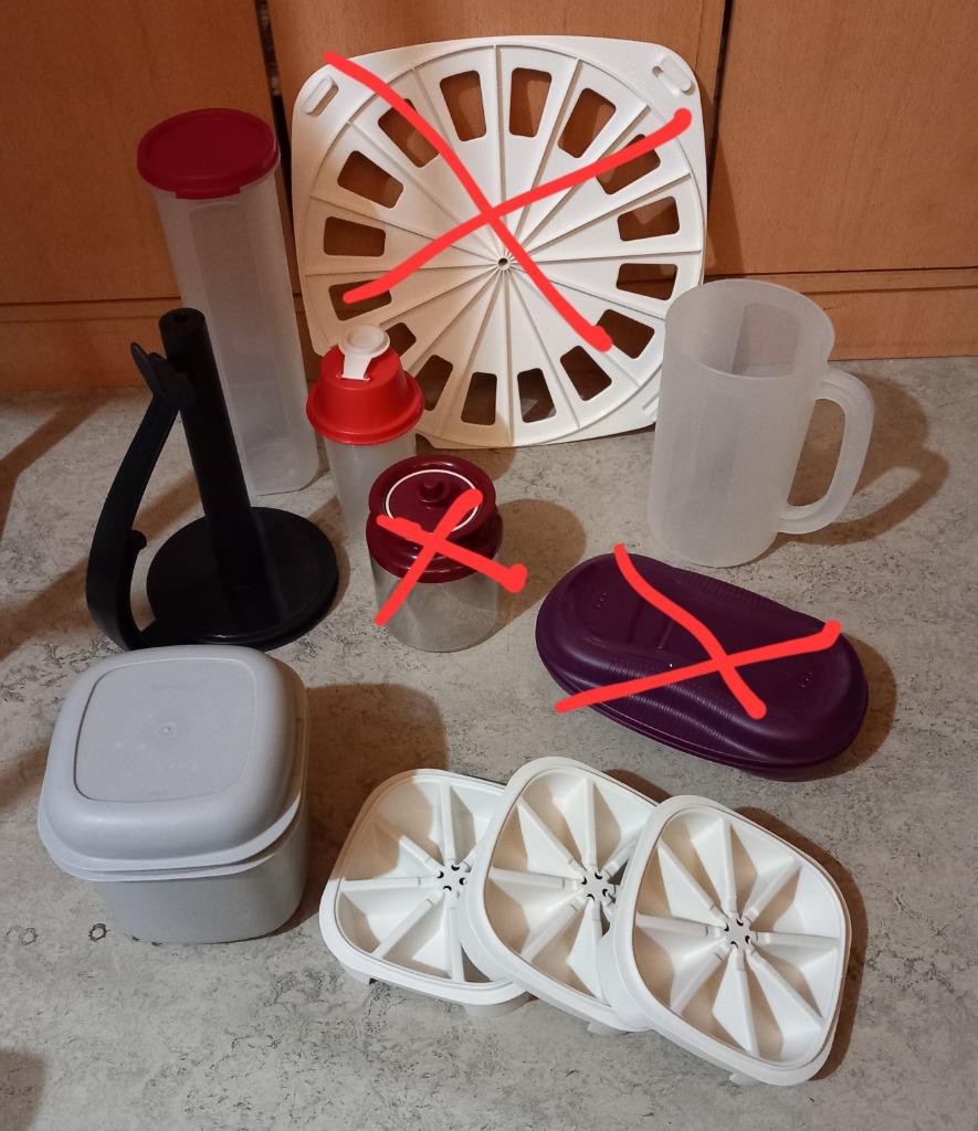 Differents contenants & accessoires Tupperware, Maison & Meubles, Cuisine| Tupperware, Comme neuf, Autres types, Blanc, Violet