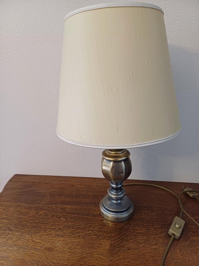 lampadaire tafellamp wit, Huis en Inrichting, Lampen | Tafellampen, Ophalen, Klassiek, Zo goed als nieuw, Stof