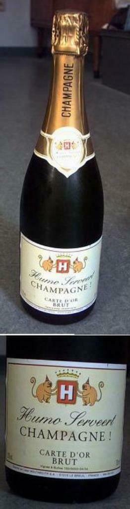 Humo Serves - Champagne - Carte D'or - Brut, Neuf, Enlèvement ou Envoi, Pleine, Champagne