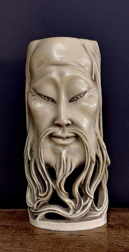 Masque asiatique vintage en résine, Enlèvement ou Envoi