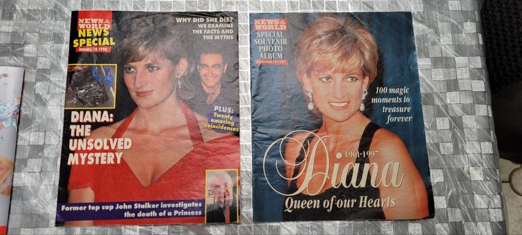 2 oude tijdschriften over Prinses Diana, Boeken, Ophalen of Verzenden