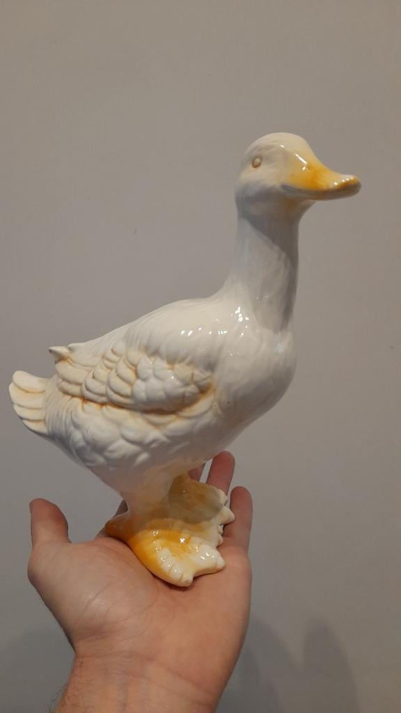 Oude Gans/eend in porselein, Verzamelen, Ophalen of Verzenden, Zo goed als nieuw